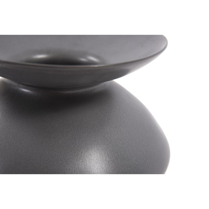 Howard Elliott Graphite Ceramic Flared Vase/Small, Graphite