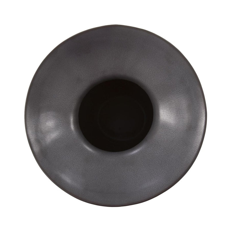 Howard Elliott Graphite Ceramic Flared Vase/Small, Graphite