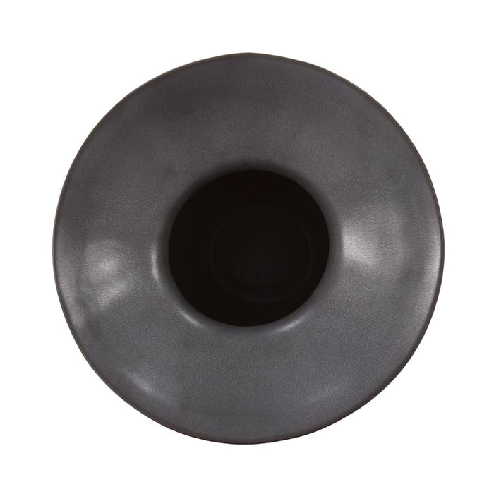 Howard Elliott Graphite Ceramic Flared Vase/Small, Graphite