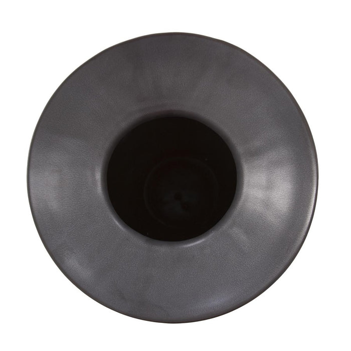 Howard Elliott Graphite Ceramic Flared Vase/Medium, Graphite