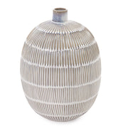 Howard Elliott Caramel Cream Ridge Ceramic Oval Dome Vase/Large, Natural - 88034