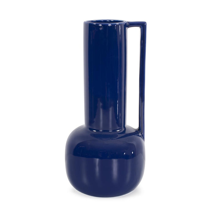 Howard Elliott Bella Sapphire Blue Tall Ceramic Pitcher, Sapphire - 89154