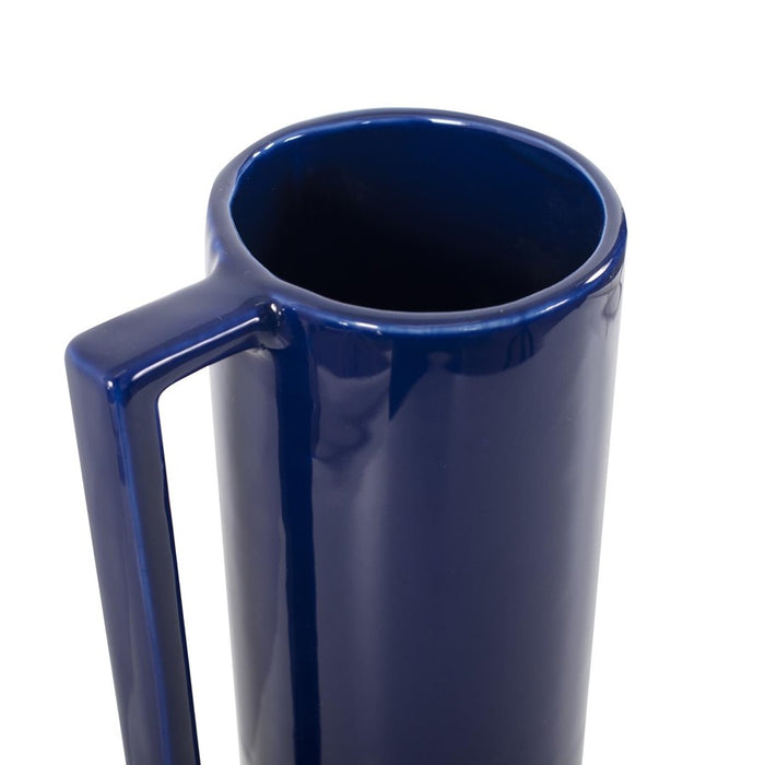 Howard Elliott Bella Sapphire Blue Tall Ceramic Pitcher, Sapphire
