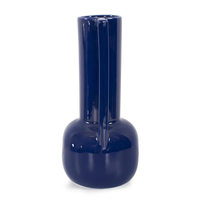 Howard Elliott Bella Sapphire Blue Tall Ceramic Pitcher, Sapphire