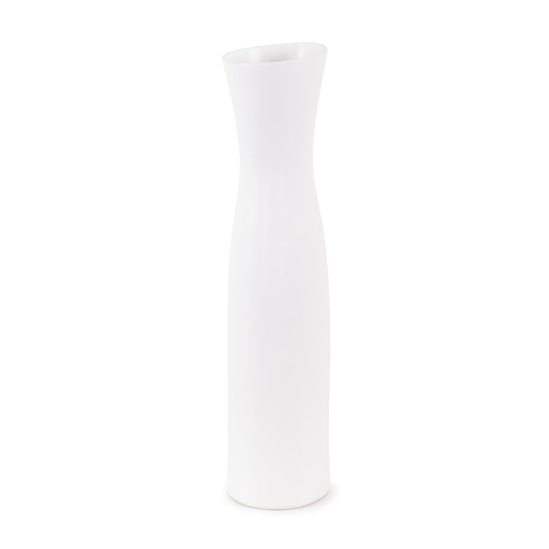 Howard Elliott Larek Asymmetrical White Ceramic Tall Vase