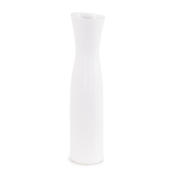Howard Elliott Larek Asymmetrical White Ceramic Tall Vase