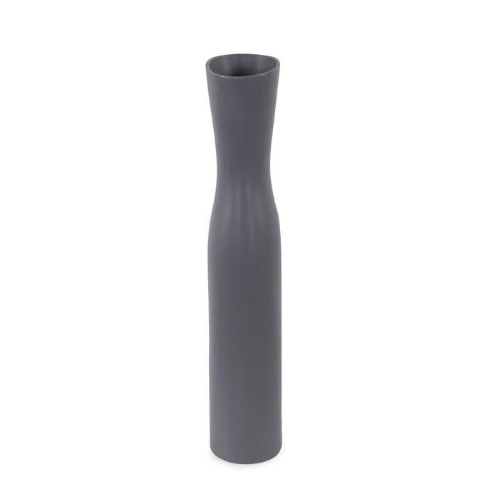 Howard Elliott Larek Asymmetrical Charcoal Gray Ceramic Short Vase
