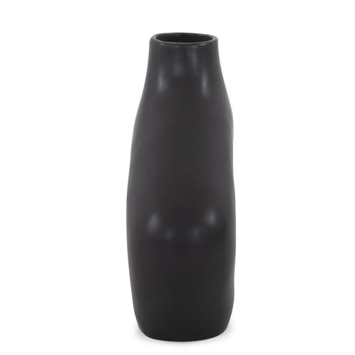 Howard Elliott Beltram Black Modern Styled Ceramic Open Vase