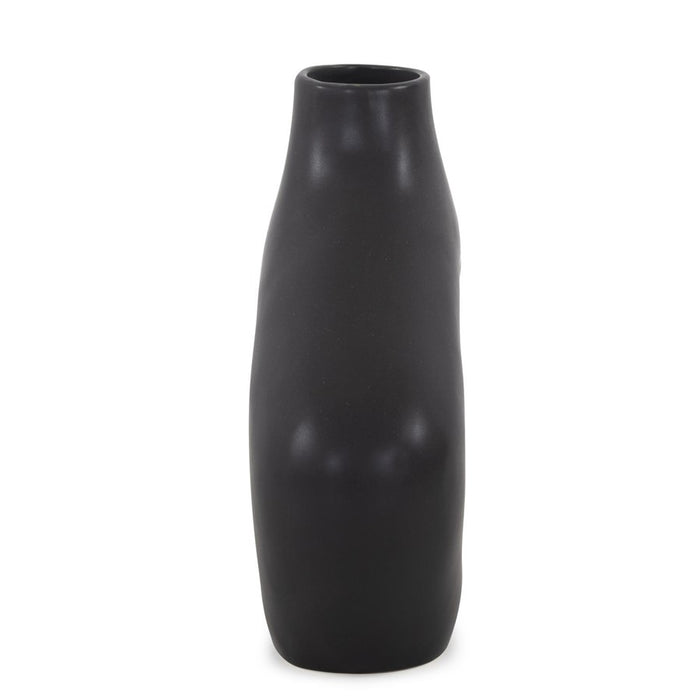 Howard Elliott Beltram Black Modern Styled Ceramic Open Vase