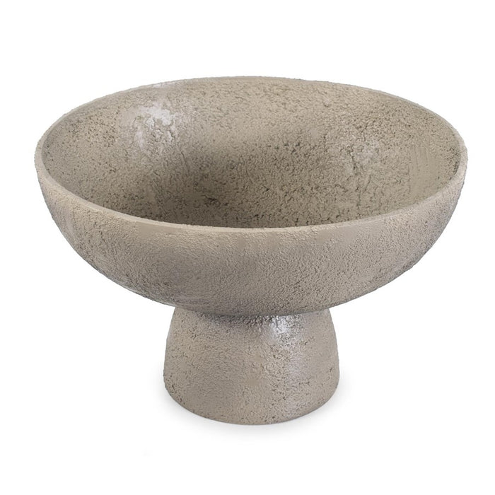 Howard Elliott Textured Blanton Taupe Round Bowl, Taupe