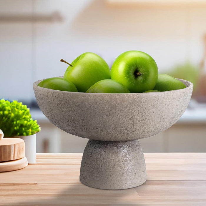 Howard Elliott Textured Blanton Taupe Round Bowl, Taupe