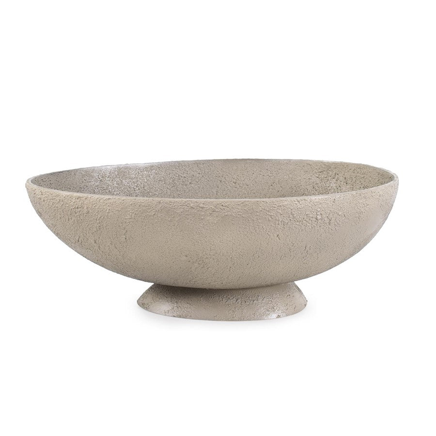 Howard Elliott Textured Blanton Taupe Oval Bowl, Taupe - 91166