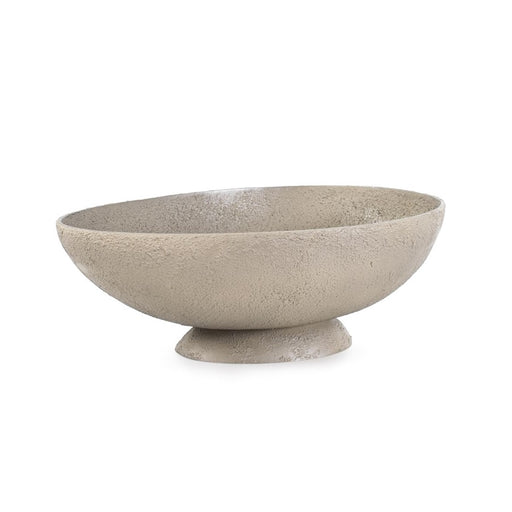 Howard Elliott Textured Blanton Taupe Oval Bowl, Taupe