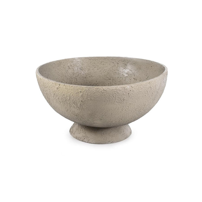 Howard Elliott Textured Blanton Taupe Oval Bowl, Taupe
