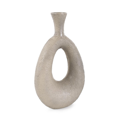 Howard Elliott Textured Blanton Taupe Flared Vase, Taupe