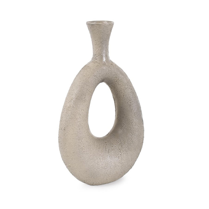 Howard Elliott Textured Blanton Taupe Flared Vase, Taupe