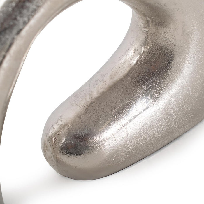 Howard Elliott Shirin Polished Silver Reverse Vase, Cast Aluminum/Short