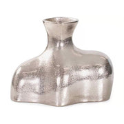 Howard Elliott Eisen Silver Asymmetrical Vase, Cast Aluminum/Short - 91174