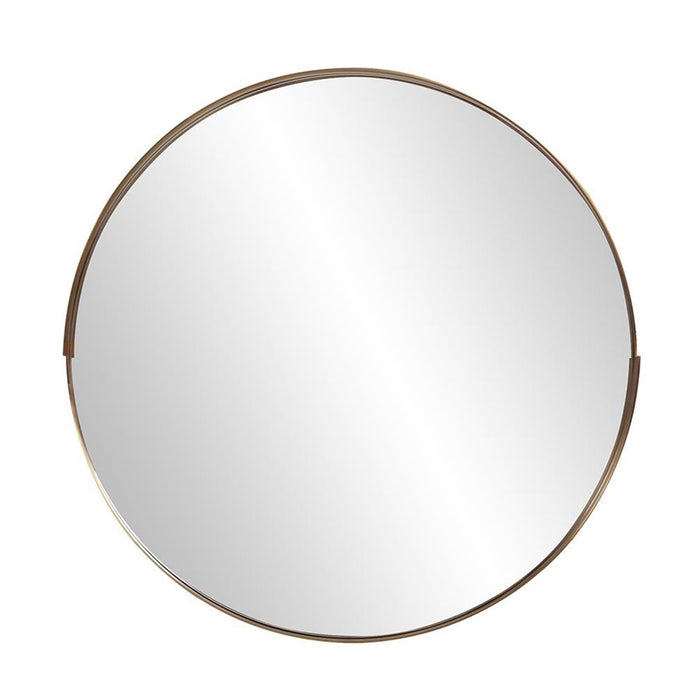 Howard Elliott Intrepid Round Mirror, Brass