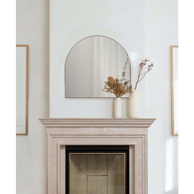 Howard Elliott Van Buren Brushed Black Arched Mirror