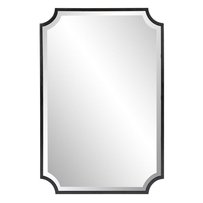 Howard Elliott Hastings Brushed Black Shield Mirror - 94063