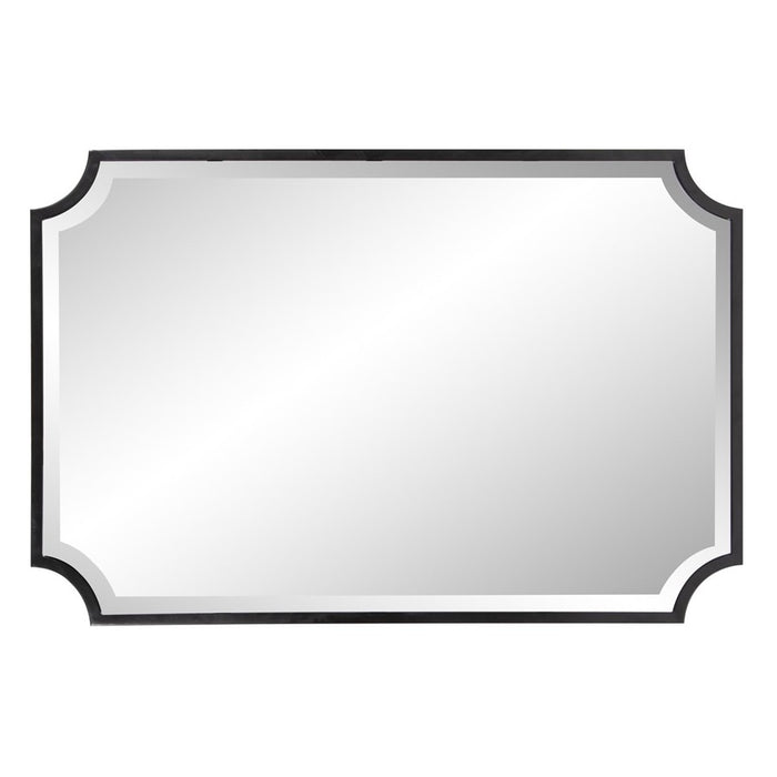 Howard Elliott Hastings Brushed Black Shield Mirror