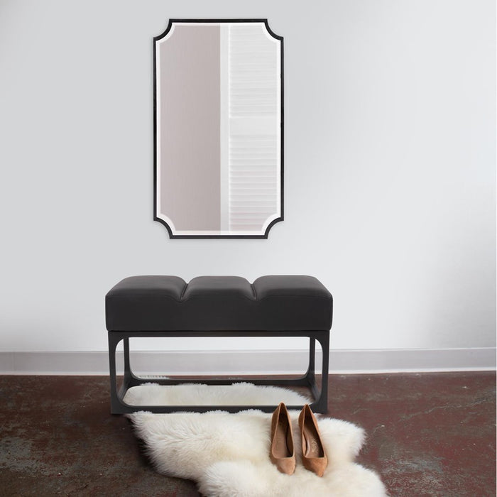 Howard Elliott Hastings Brushed Black Shield Mirror