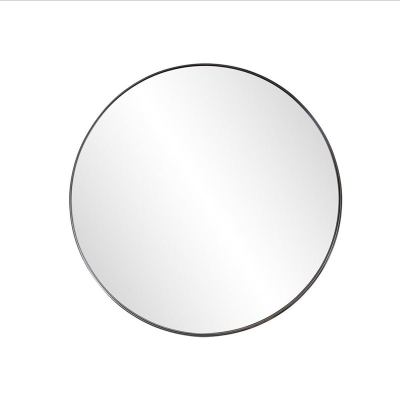 Howard Elliott Stainless Steel Round Mirror, Black - 94095