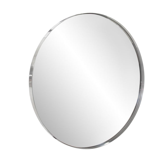 Howard Elliott Stainless Steel Round Mirror, Black