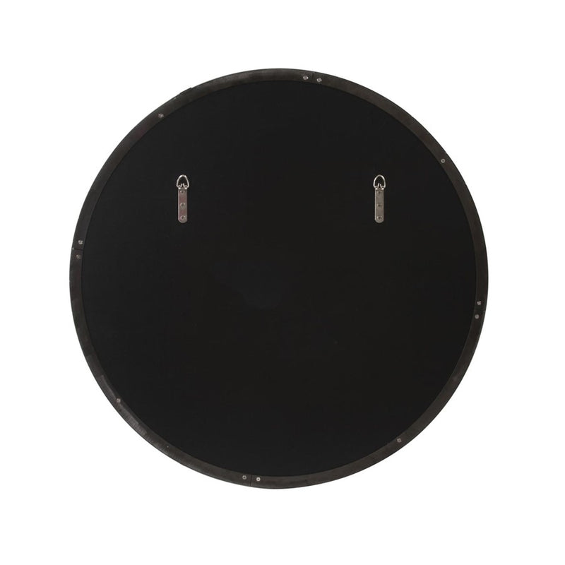 Howard Elliott Stainless Steel Round Mirror, Black