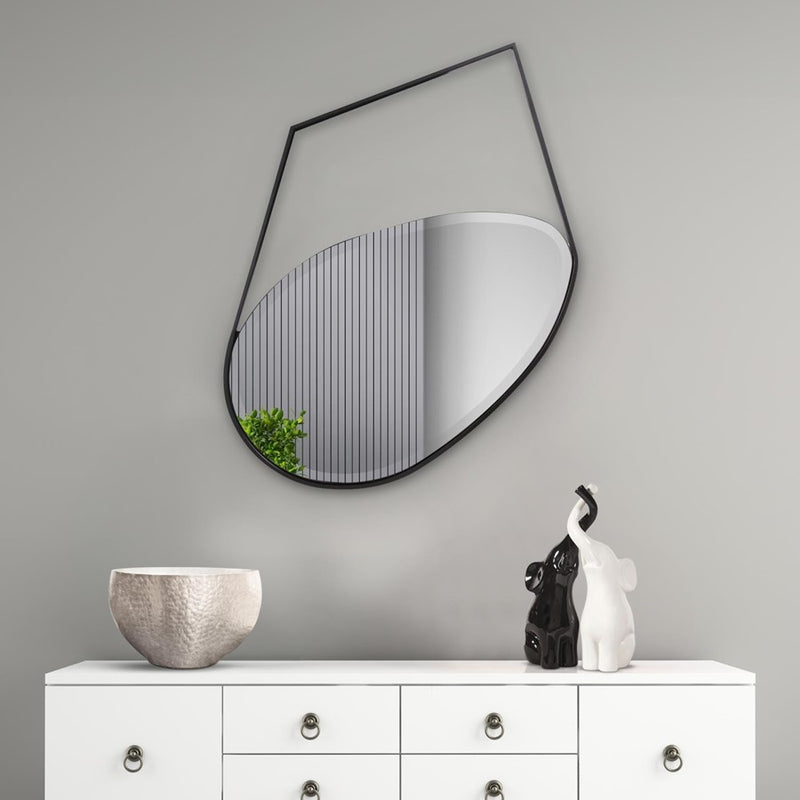 Howard Elliott Hayes Asymmetrical Mirror #2, Matte Black