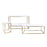 Howard Elliott Lyndhurst Lacquer Side Table, White/Brass