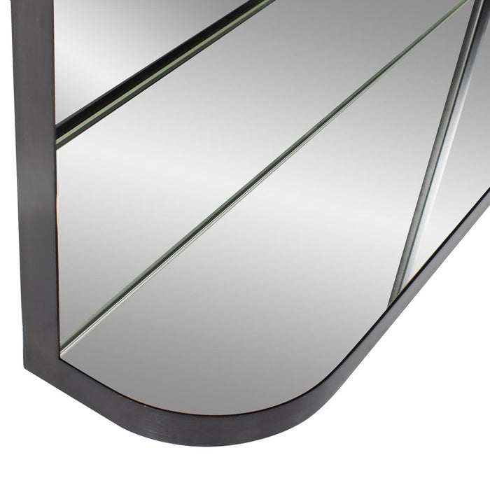 Howard Elliott Pulaski Barber Mirror, Black