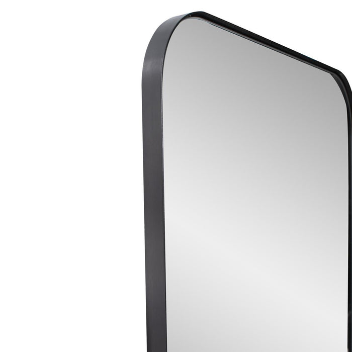 Howard Elliott Pulaski Barber Mirror, Black