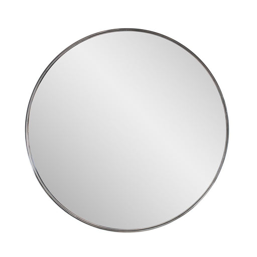 Howard Elliott Steele Polished Silver Round Mirror - 94171