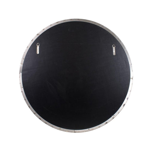 Howard Elliott Steele Polished Silver Round Mirror