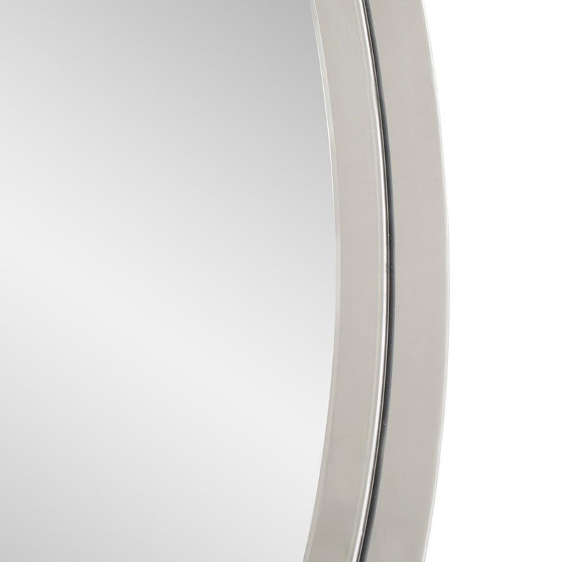 Howard Elliott Steele Polished Silver Round Mirror