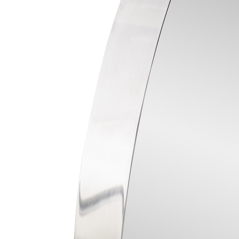 Howard Elliott Steele Polished Silver Round Mirror