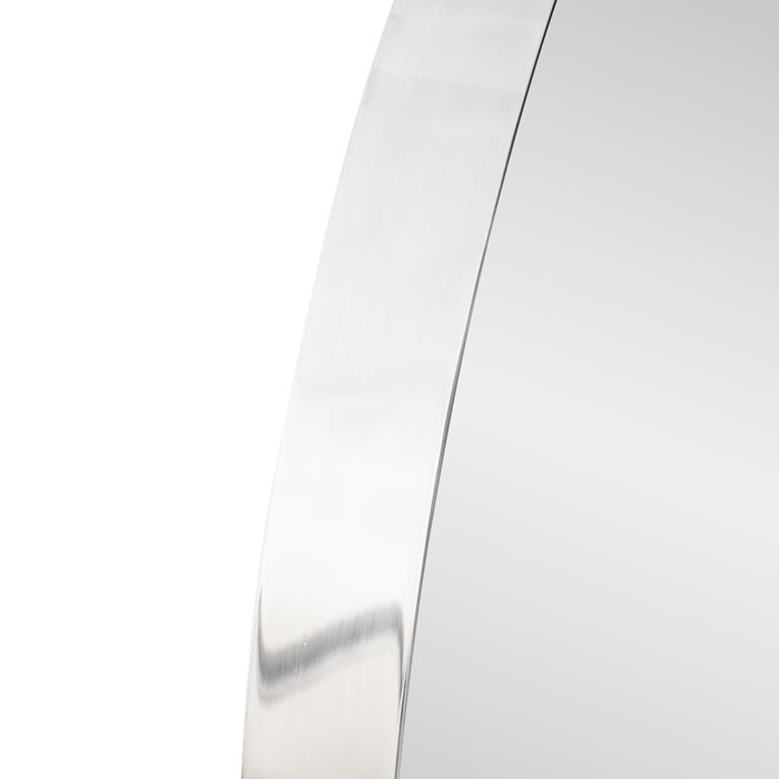Howard Elliott Steele Polished Silver Round Mirror