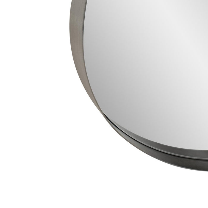 Howard Elliott Steele Oval Mirror, Steel
