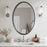 Howard Elliott Steele Oval Mirror, Black