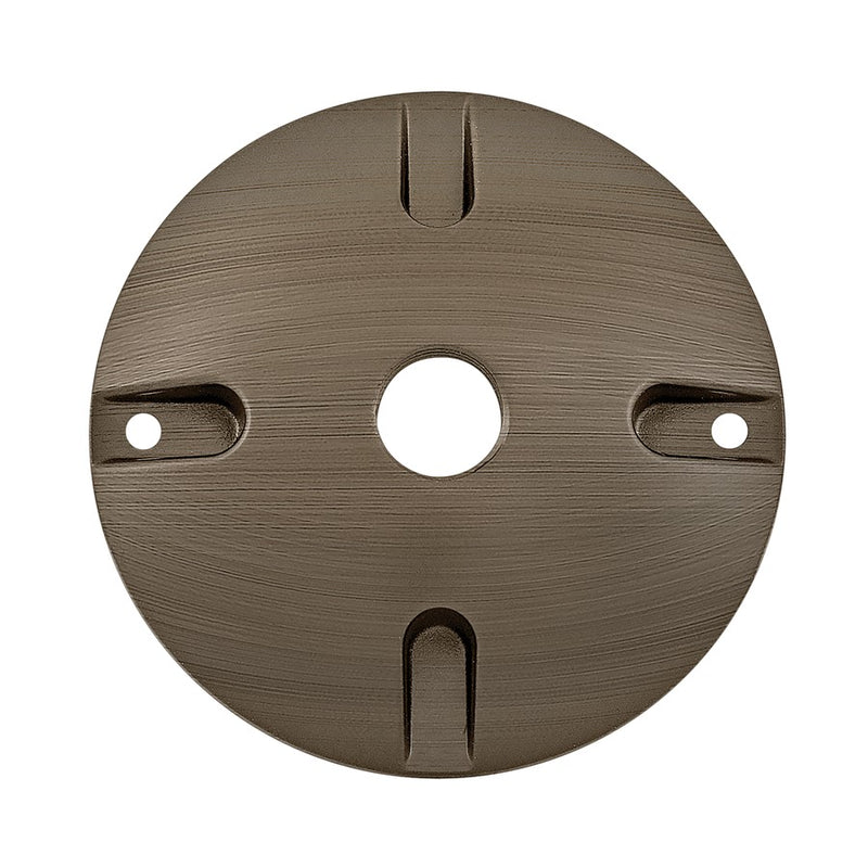 Hinkley Hardy Island 4.5in Junction Box Cover | Matte Bronze Brass | Outdoor Landscape Lighting Accessory | 4.5 x 4.5 x 0.75 in | Model 0022MZ