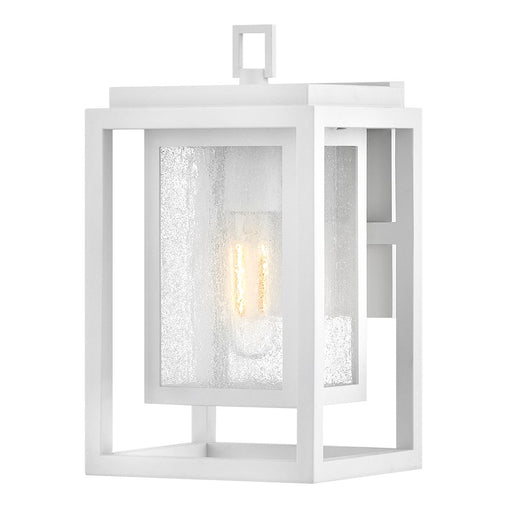 Hinkley Lighting Republic 1Lt Outdoor 12" Wall Mount, White/Clear Seedy - 1000TW