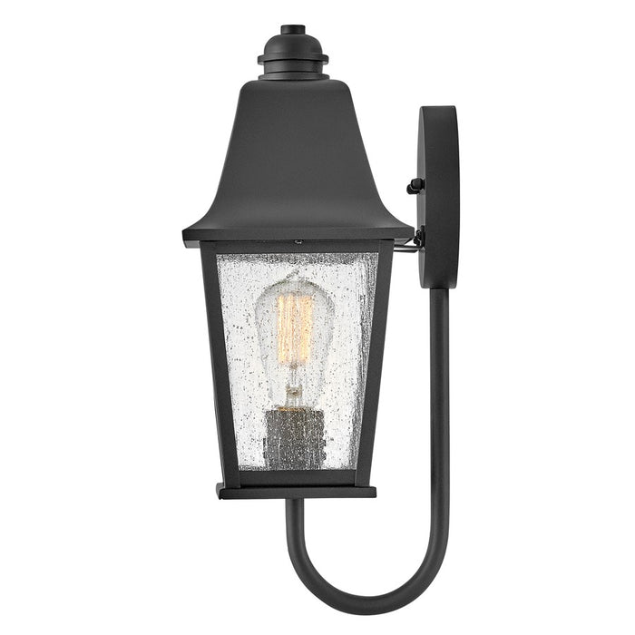 Hinkley Lighting Kingston 1Lt Outdoor Wall Mount, Black/Clear Seedy