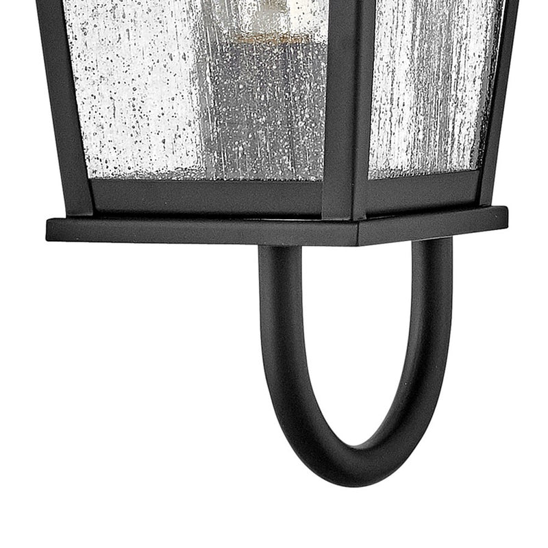 Hinkley Lighting Kingston 1Lt Outdoor Wall Mount, Black/Clear Seedy
