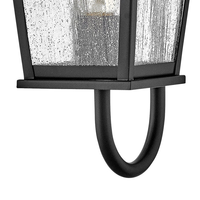 Hinkley Lighting Kingston 1Lt Outdoor Wall Mount, Black/Clear Seedy