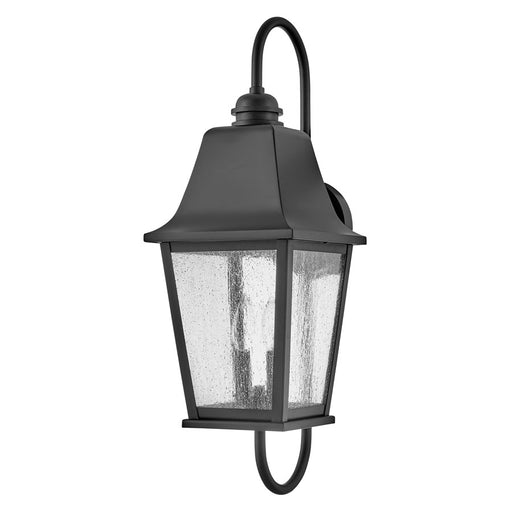 Hinkley Lighting Kingston 2Lt Outdoor Wall Mount, Black/Clear Seedy