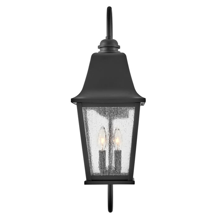 Hinkley Lighting Kingston 2Lt Outdoor Wall Mount, Black/Clear Seedy