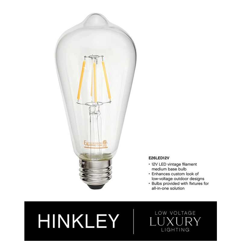 Hinkley Republic 17in 1-Light Post Light | Transitional Oil Rubbed Bronze Composite and Clear Seedy Glass | Outdoor Pole Mount & Pathway | Model 1001OZ-LV