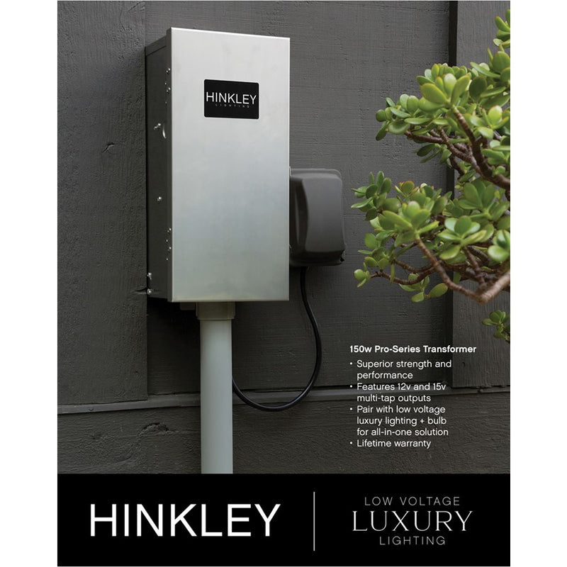 Hinkley Republic 17in 1-Light Post Light | Transitional Oil Rubbed Bronze Composite and Clear Seedy Glass | Outdoor Pole Mount & Pathway | Model 1001OZ-LV